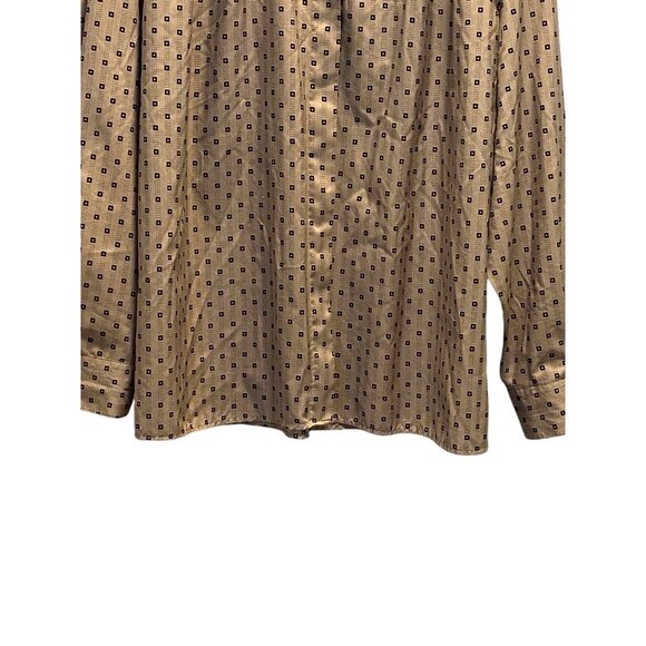 High Profile Button Down Blouse Beige Size 20W Vintage - Picture 6 of 13
